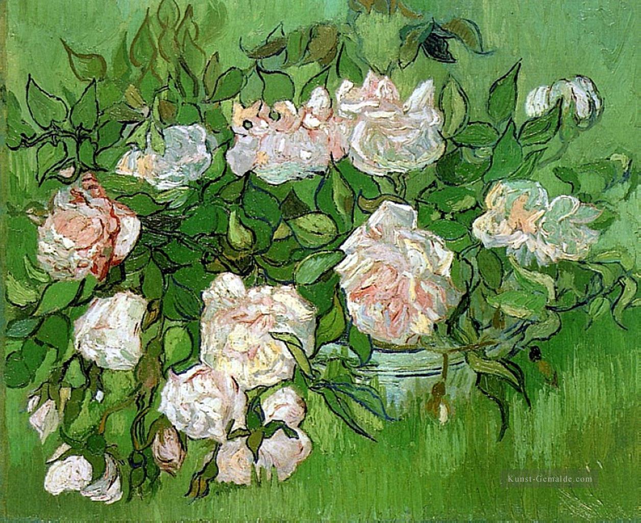 Stillleben Rosa Rosen Vincent van Gogh impressionistische Blumen Ölgemälde